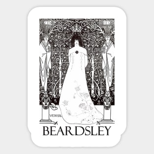 Venus Between Terminal Gods by Aubrey Beardsley Sticker